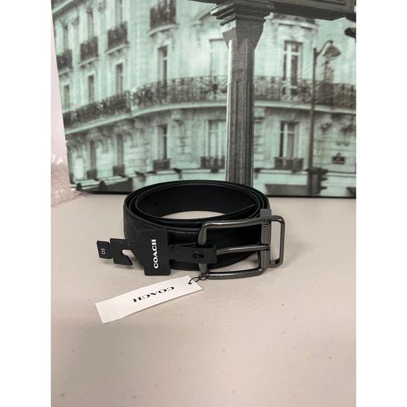 Coach CQ024 Harness Buckle Cut-To-Size Reversible Belt, 38 Mm